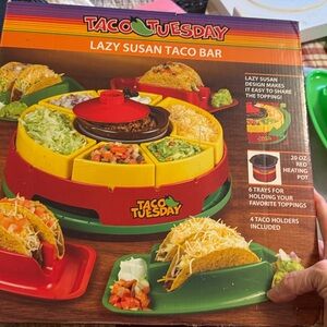 Taco Tuesday Lazy Susan Taco Bar